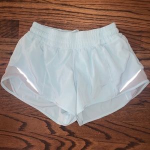 Lululemon hotty hot shorts size 2 light blue